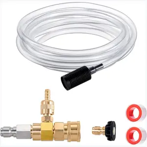 Downstream Injector for Pressure Washer, Power Washer Chemical Injector Kit, Soap Injector, 3/8 Inch Quick Connect, 4000 PSI