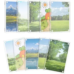 Fridge  Frame Clear Fridge  Photo Frame Double Sided Refrigerator  Picture Frames for Mini Instant Photos 2.36x3.54inch (Clear, 10)