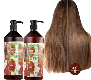 Organic Hair Solution -Conditioner & Shampoo Set -With Aloe vera-Vitamin E- Rose Hips-Hemp-Castor Oil-Tea Tree- Argan- Macadamia- Coconut & Jojoba Extract- Fights Dandruff and Dry Scalp(33 OZ)