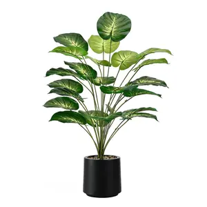 Fake Plants Tall 34"  Large Artificial Monstera Faux Plants Indoor Tall Plants for Living Room, Bedroom, Office, Courtyard