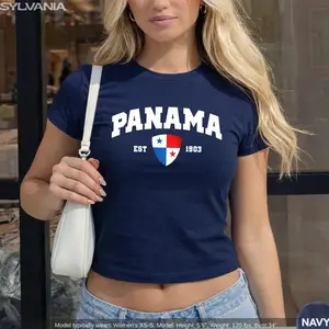 Panama Baby Tee, Panamá Flag Graphic Baby Tee, Country Pride Shirt, Soccer Fan Outfit