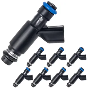 4 Hole Fuel Injectors for Chevy Silverado 1500 Tahoe Suburban GMC Sierra Yukon 5.3L V8 2002-2006 Replace 2171626 FJ502 Restore Engine Performance Gas Mileage Direct Fit
