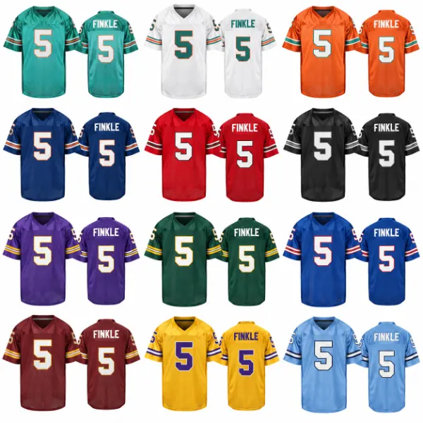 Ray Finkle Football Jersey 5 Ace Ventura Pet Detective Jim Carrey Mens Movie Jersey Green S-5XL
