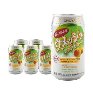 CHOYA Japanese Umeshu Soda 6 Pack - Sparkling Plum Flavored Drink 350ml Cans
