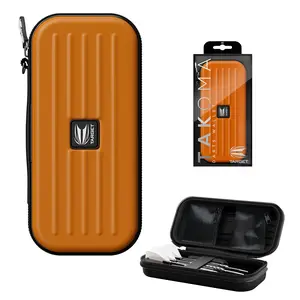 Target Darts Takoma Dart Case Wallet, Regular Size, Orange | Store 3 Fully Assembled Darts & Accessories | Dart Holder with Zip Lock Pouches, Store Flights, Shafts & Swiss Points