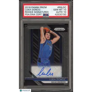 Luka Doncic 2018 Panini Prizm Rookie Signatures#RSLDC Signed Card PSA 10 Auto 10