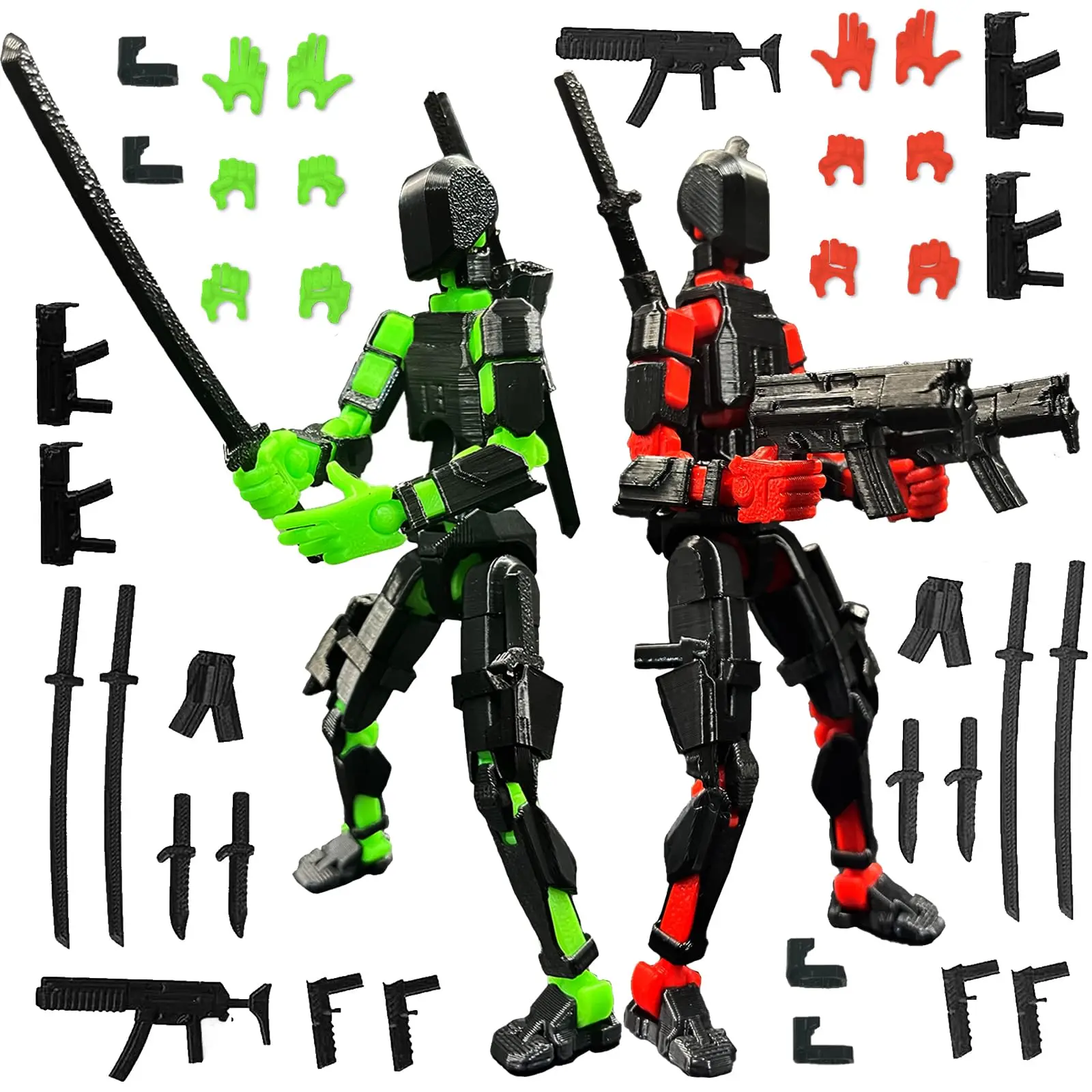 T13 Action Figure Set (Assembly Completed), 3D Printed Multi-Jointed, Titan 13 Action Figures, Multi-Articular Lucky Mobile Robot Nova T-13,Desktop Decorations for Game Lovers Toys