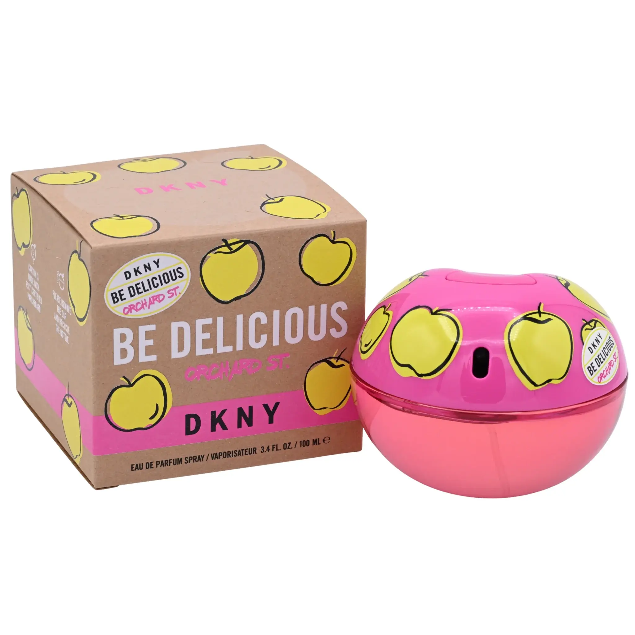 DKNY Be Delicious Orchard St Fruity Floral EDP Women's Fragrance - Contains Aerosol Spray Bottle, Women's Fragrance Spray Device, 3.4 oz (100ml)