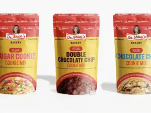 Dr. Shica's Vegan Cookie Mixes (3 Pack) - Chocolate Chip, Sugar Cookie, Double Chocolate Chip Flavor Butter Snack