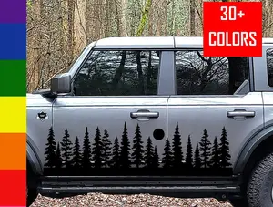 Forest Trees Vinyl Decal, Car Truck RV Camper Van Trailer Graphics