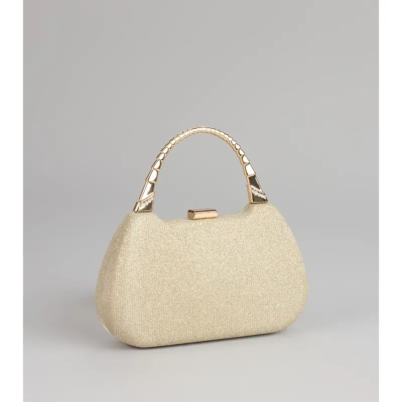 Evening Spark Glitter Mesh Clutch