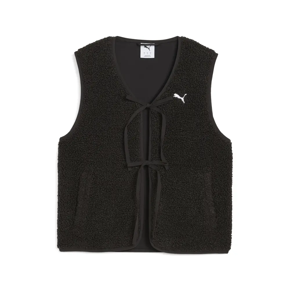 PUMA Womens Wardrobe Essentials Polar Fleece Gilet Vest Athletic Outerwear Casual - Black
