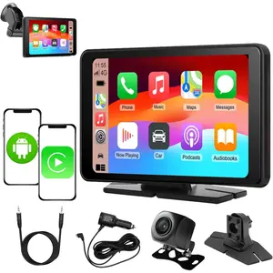 Portable    Screen , 7" Touchscreen for  with   Play &  Backup Camera/Mirror Link/Voice Control//GPS/AUX/FM