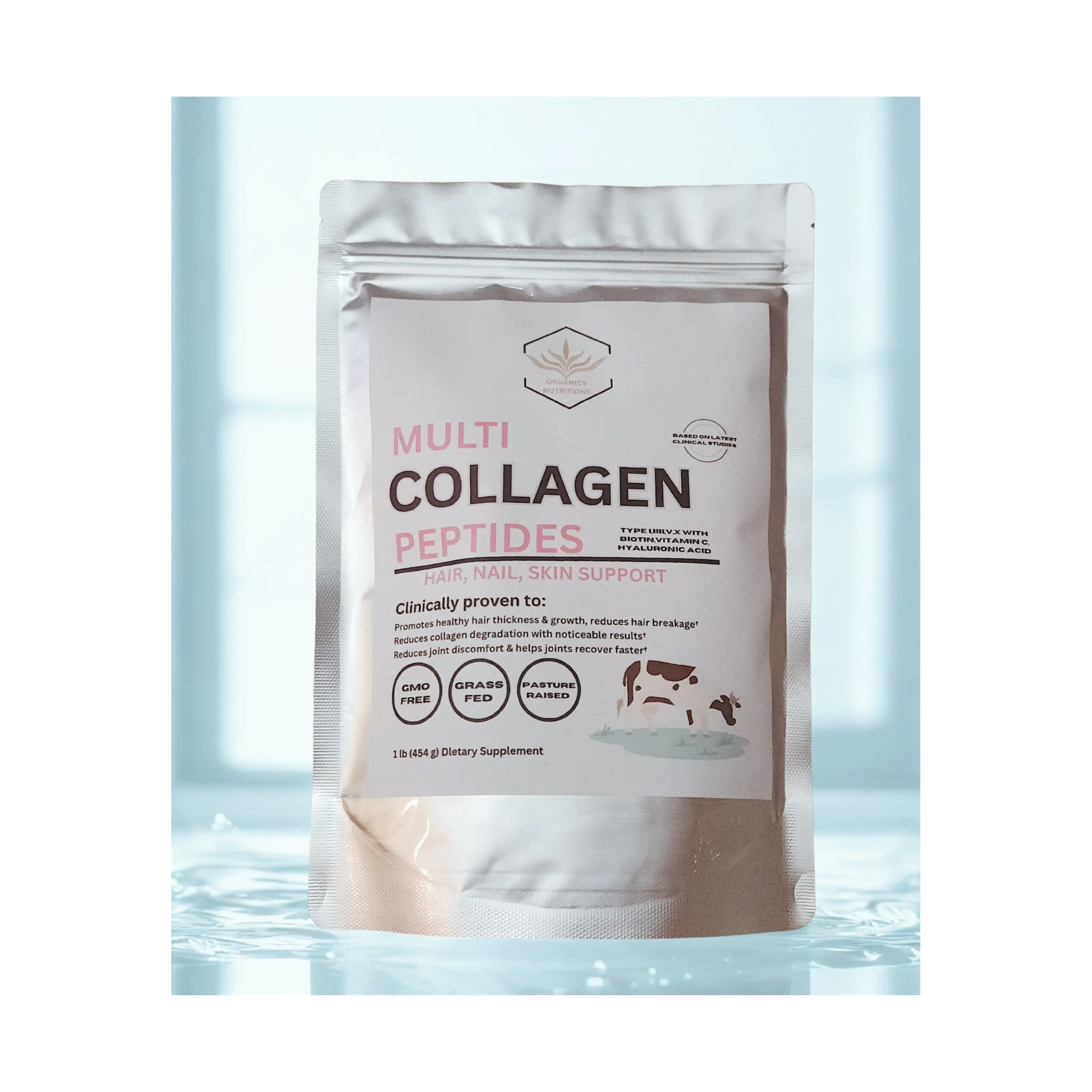 Multi Source Collagen Powder for Healthy Skin Nails Hair and Joints 1Lb High Quality Collagen Supplement Dietary Healthcare
