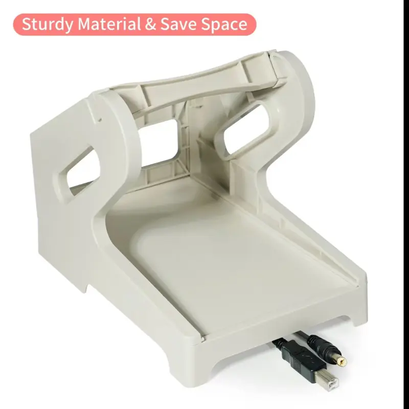 Label Holder Desktop Printer Accessory Supplies Shipping Label Stand for Rolls and Fanfold Labels Supermarket Factory Office Portable Handheld Black on QWERTY