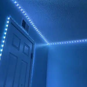 RGB Smart LED Light Strips with App & Remote Control, Music Sync Color Changing, for Bedroom, College Dorm Room Decor, Cool Stuff for Room, Indoor Home Improvement Lighting, Lights For Bedroom