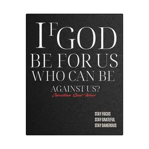 Christian Sur Wear Inspirational Christian Wall Art Canvas Print, “If God be for Us” Motivational Decor for Home, Faith-Based Gift, Modern Christian Artwork, Encouragement Decor