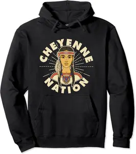 Cheyenne Nation Proud Native American Woman Cheyenne Blood Pullover Hoodie - Elizabethmc Shop 82B09JM8XD78