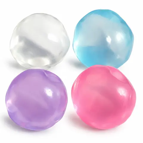 Super clear coconut oil squeeze toy, handmade coconut oil ball, Moonlight White, high transparency, slow rebound stress relief toy. Great for hands-on fun, gripping, sensory play, and stress relief.