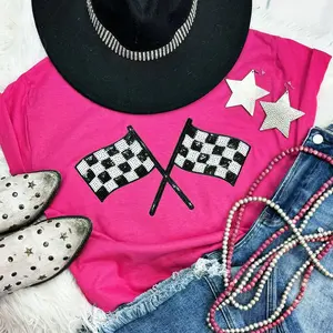 Checkered Flag Sequin Patch