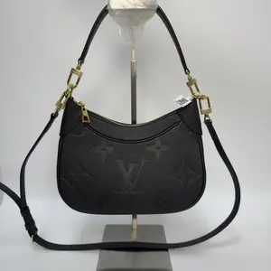 Pre-owned Louis Vuitton leather Shoulder Bags Bagatelle Black Bag 【BF 2】