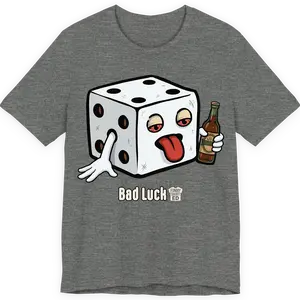 BAD LUCK - Bella + Canvas, Funny Shirt, Soft Tee, Unisex T-Shirt, Trendy, Funny Graphic, Modern, Graphic Tee