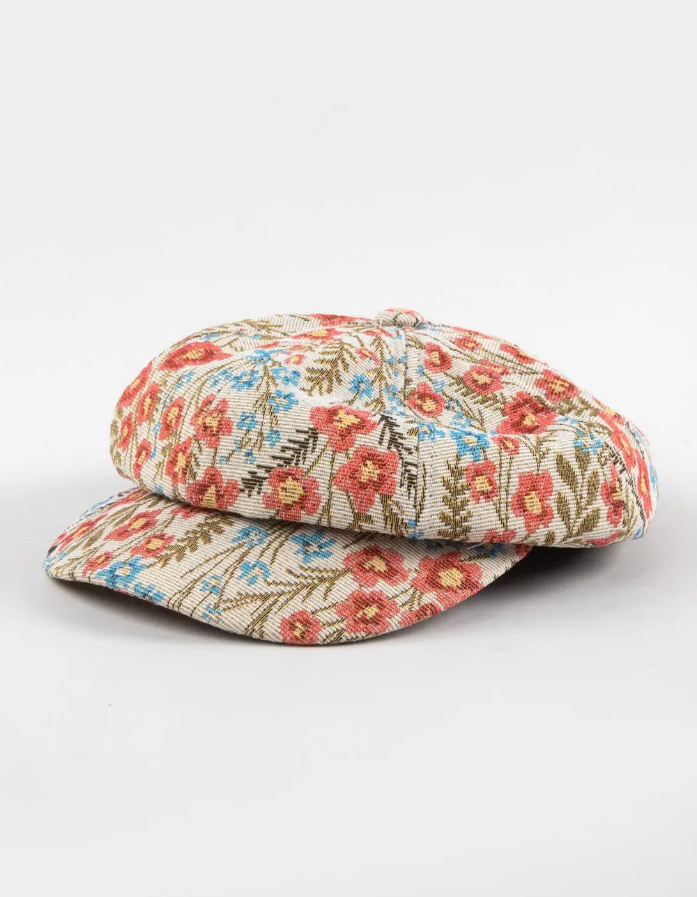 Floral Tapestry Womens Baker Boy Hat, Multi-Colored