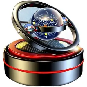Car Decoration Gift Ideas Solar Fidget Spinner Solar Spin Car Dashboard Nifty Gadget Decorations Automotive Interior Decoration Gifts (Black-Universe)
