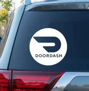 Door Dash Delivery Driver Window Decal Sticker