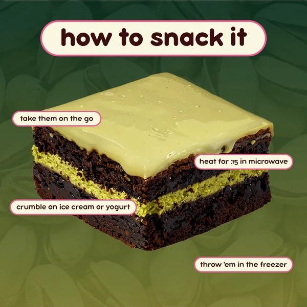 Dubai Chocolate Prime Bites - 12 Pack - Protein Brownies with 19g Protein and 5g Collagen Snack - Fresh Baked High Protein Snack w/ Low Sugar