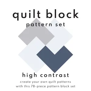 quilt block patterning set - high contrast