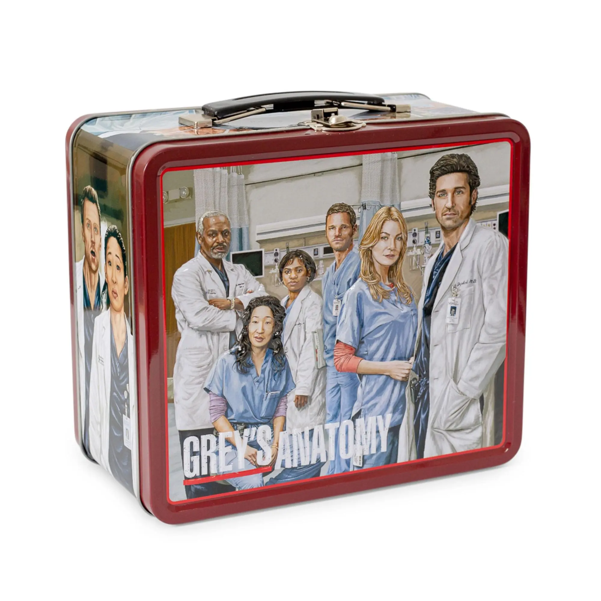 Grey's Anatomy Cast Retro Metal Lunchbox | 8 x 7 x 4 Inches