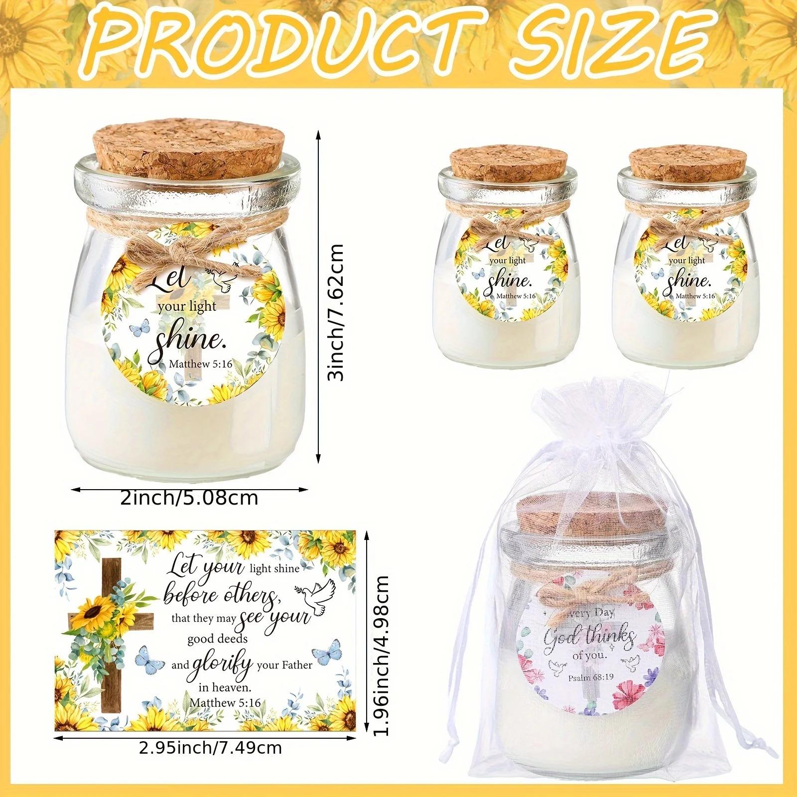 20 Set Christian Religious Prayer Candle Thank You Gift Bible Verse Gift Bulk