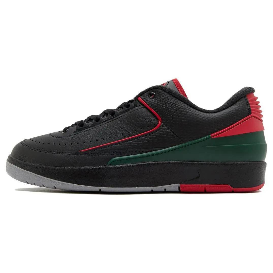 Jordan 2 Retro Low Christmas Basketball Shoes Men's Black DV9956-006