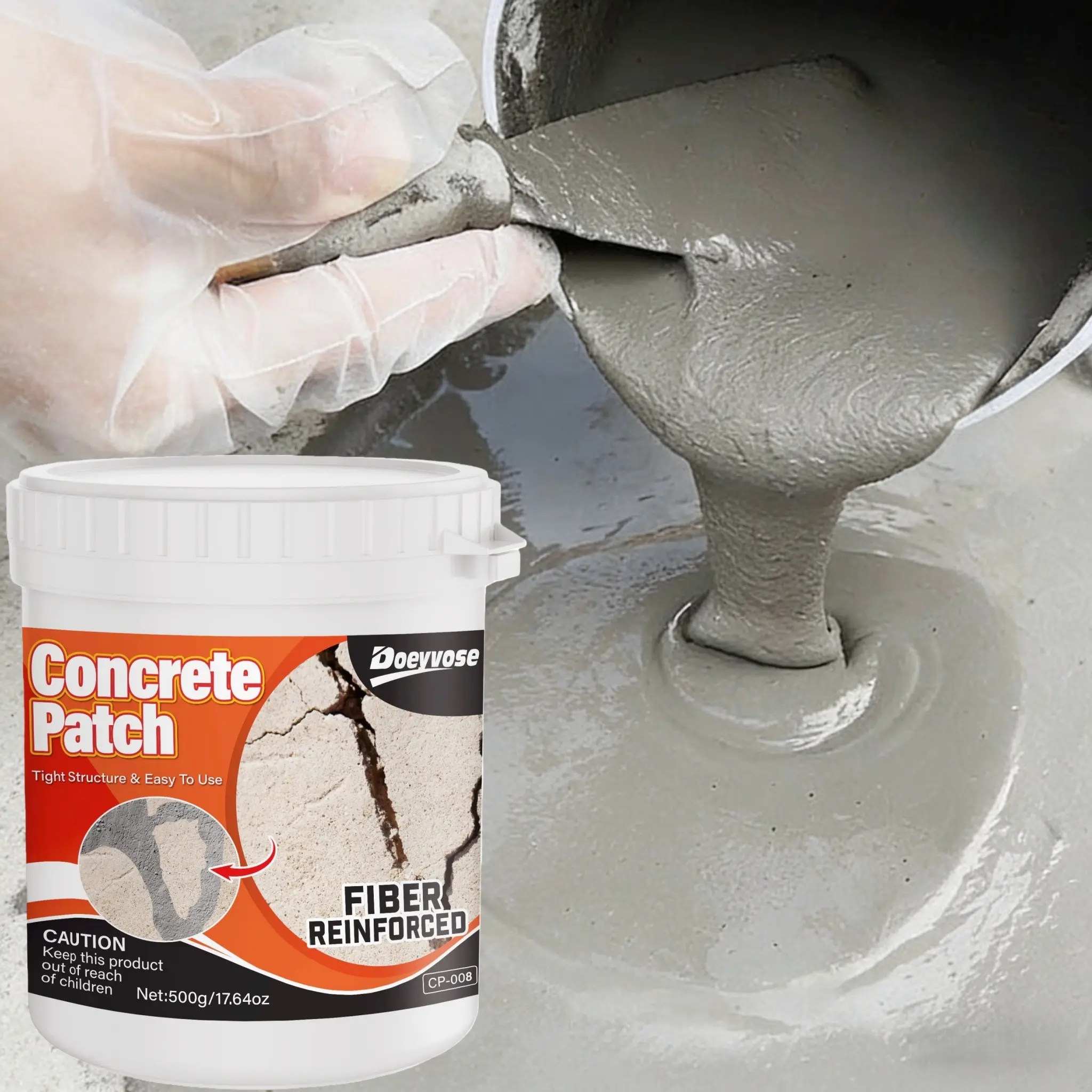 Cement Crack Filler, Concrete Repair Compound, High-Strength Heavy Duty Cement Mortar, Easy Application, Durable and Long-Lasting