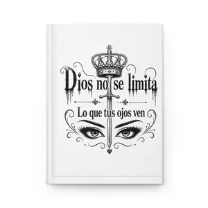 Dios no se limita Lo que tus ojos ven Journal | Spanish scripture cover, crown & sword illustration