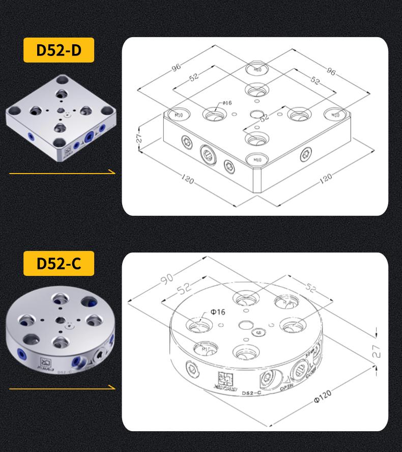 CNC zero point positioning chuck