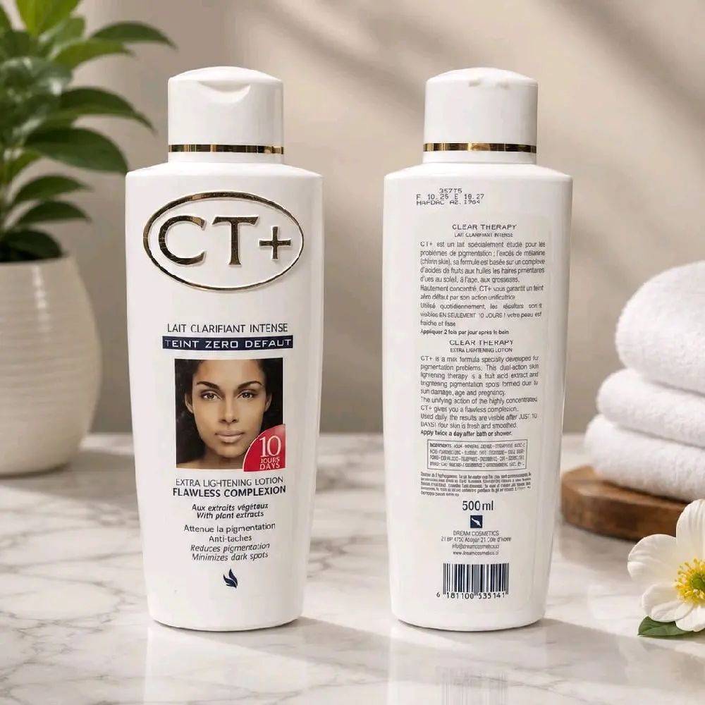 Ct+ lait clarifiant intence body lotion and face