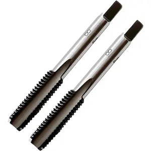 2Pack M8 x 1.25 Metric Thread Tap, M8 x 1.25mm  Steel Hand Tap,Right Hand Thread Tap 1Pair