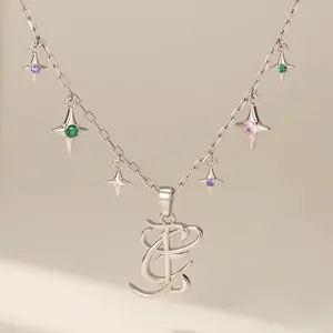 OUFERXWICKED 18K Gold Plated G&E Stainless Steel Non-Tarnish Necklaces for Women