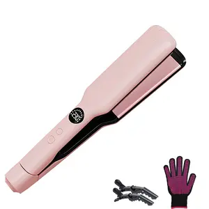 New Flat Iron Hair Straightener, Wide Ceramic Flat Iron for Hair for Effortless Straightening,Professional Straightening Irons with Adjustable Temp, 30s Fast Heating Ceramic Flat Iron for Silky Smooth Hair, Dual Voltage Styling Tool