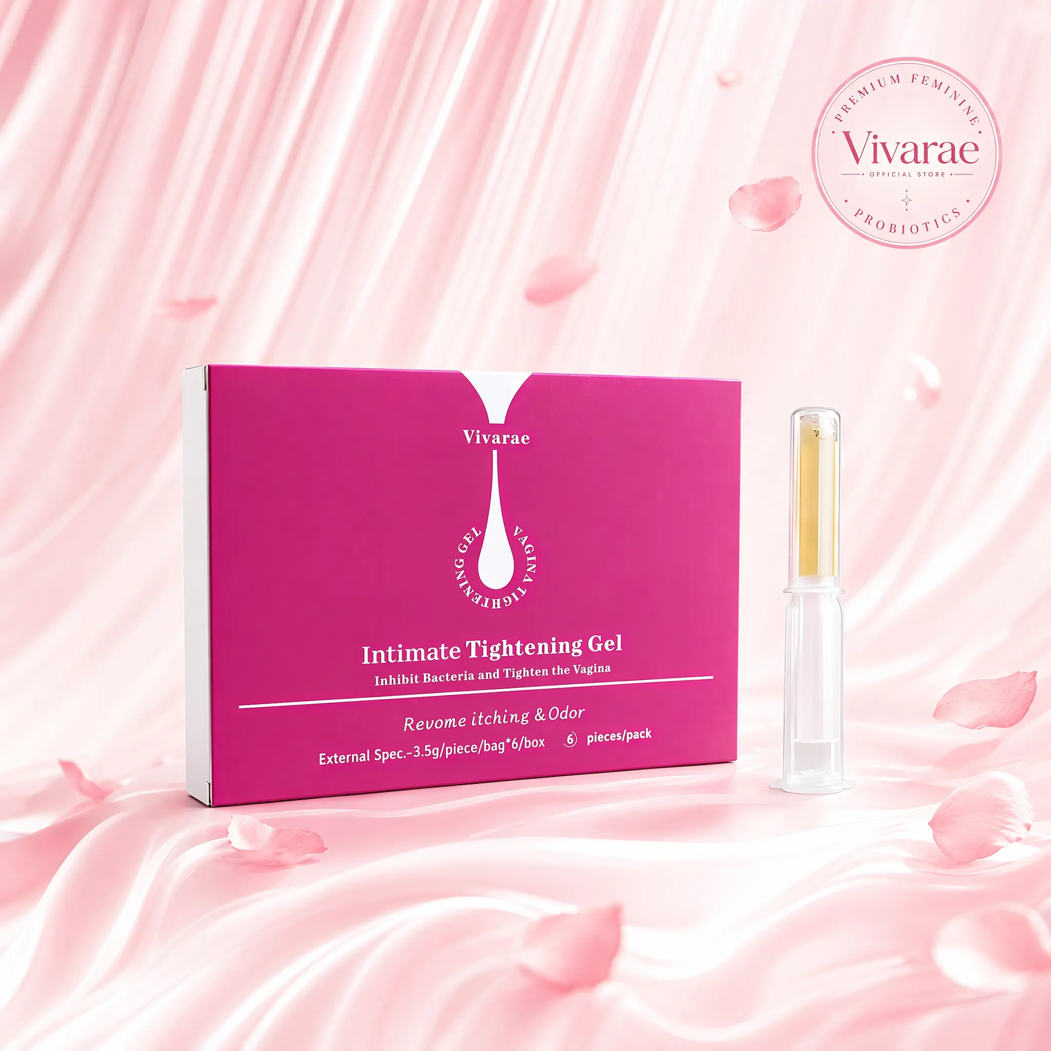 Vivarae Intimate Care Gel for Women - Probiotic pH Balancing Gel for Odor, Freshness & Daily Comfort - Korean Feminine Care