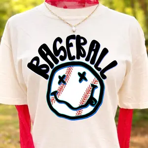 BASEBALL smile clear film screen print