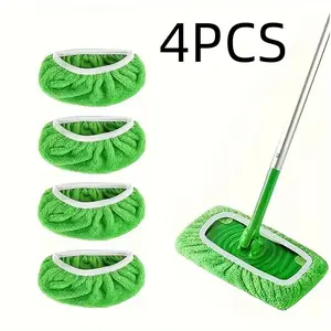 Washable Microfiber Mop Pad, 4 Counts Reusable Mop Cloth, Household Cleaning Tool for Wet & Dry Floor Cleaning, Reusable Mop Pads