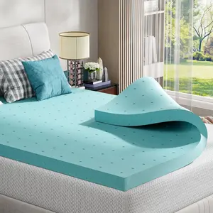 BestOffice Queen Size 3 Inch Memory Foam Mattress Topper with Cooling Gel Layer for Back Pain Relief & Improved Sleep Quality