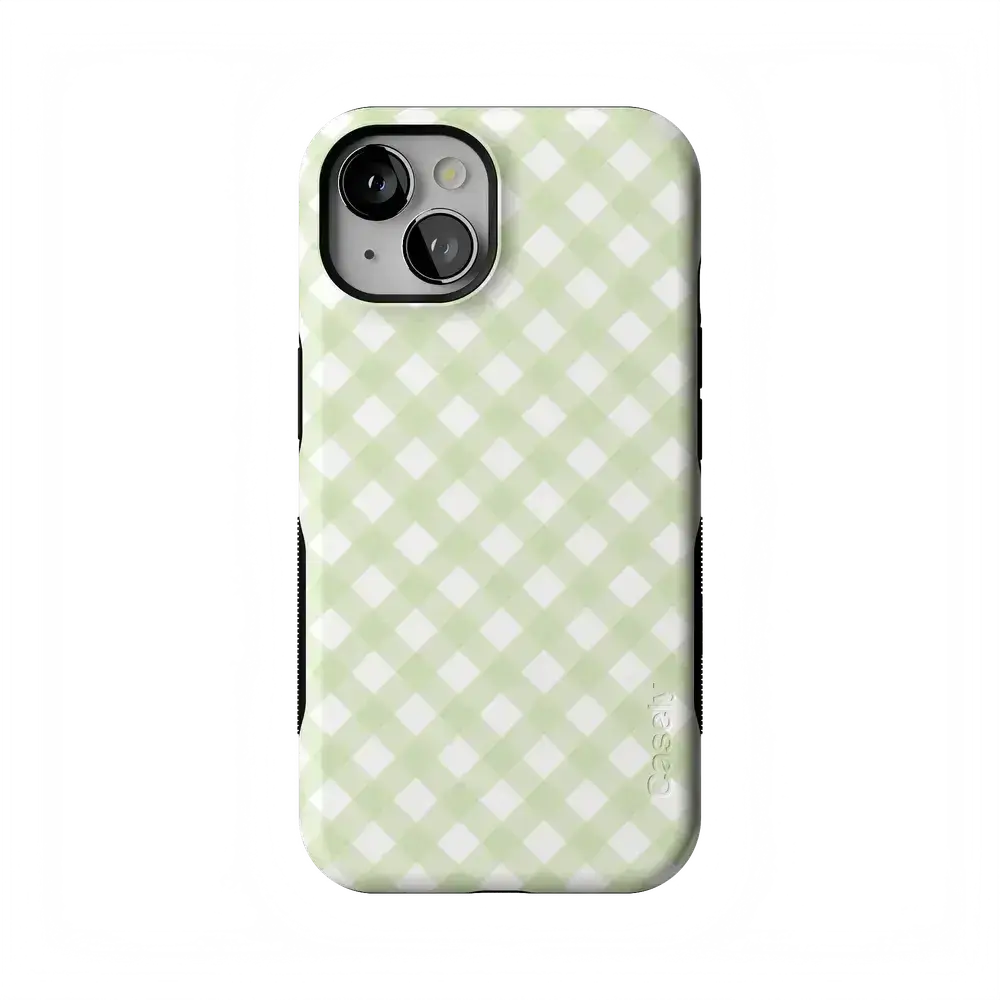 Casely iPhone 13 Case | Sunday Best | Mint Lattice | Bold Protective Design | Compatible with MagSafe