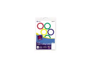 Avery Printable Removable Color-Coding Labels 1 1/4" dia Assorted 400/BX 5407