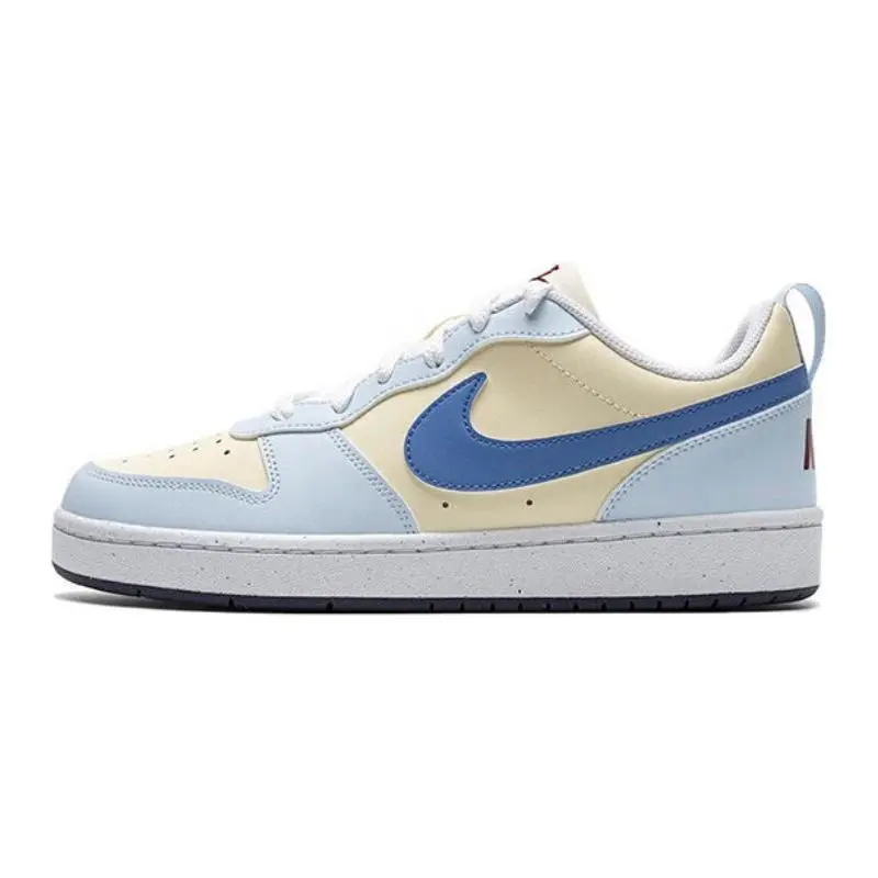 Nike Court Borough Low Recraft GS Classic Athletic Shoe - Kids' Sports Sneaker, Coconut Milk Polar White, Sports Shoes, Walking Shoes