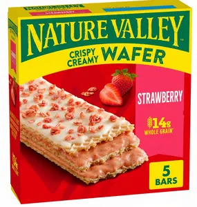 Crispy Creamy Wafer Bars, Strawberry, Whole Grain, 5 Bars, 6.5 oz