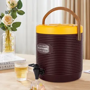 25 L/6.6 Gallon Insulated Container Beverage Dispenser, Hot Cold Drink Water Dispenser with Stainless Steel Interior & Spout Faucet for Parties, Portable Outdoors Water Jug for Camping Sports Tumbler Kitchen Gadgets Kitchenware Cooking Coffee Home